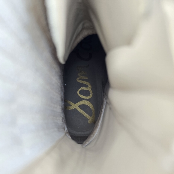 Sam Edelman Evina Platform Lace/Zip-Up Combat Boots, Sesame (tan), Women's 7M - Picture 12 of 16